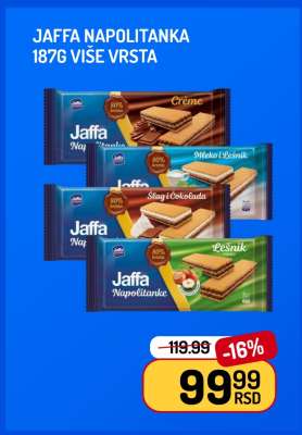 Jaffa Napolitanka 187g više vrsta