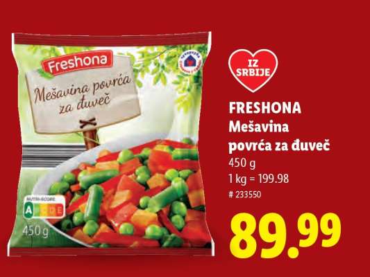Freshona Mešavina povrća za đuveč