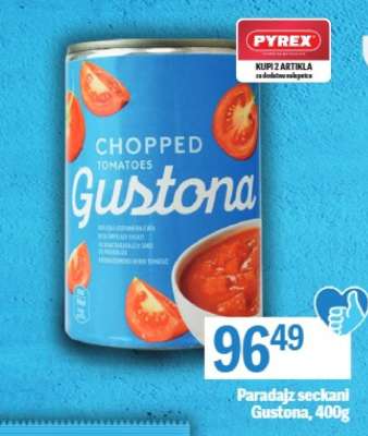 Paradajz seckani Gustona, 400g