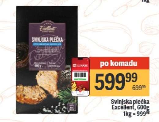 Svinjska plećka Excellent, 600g