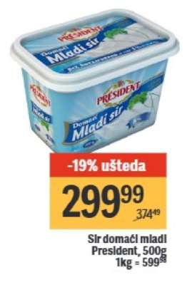 Sir domaći mladi President 500g