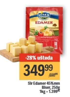 Sir Edamer 45%mm Biser, 250g