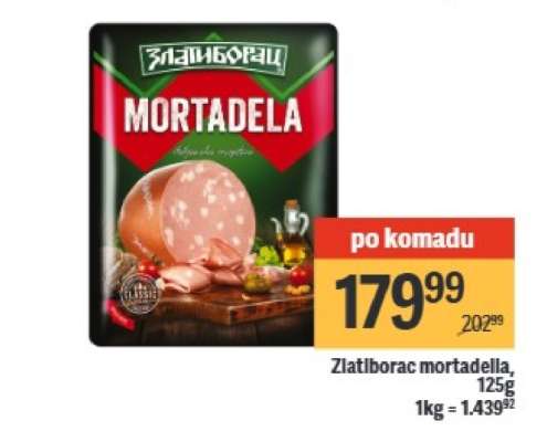 Zlatiborac mortadella, 125g