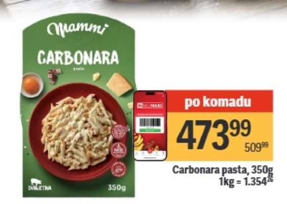 Carbonara pasta, 350g