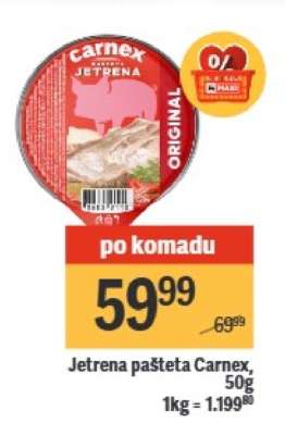 Jetrena pašteta Carnex 50g