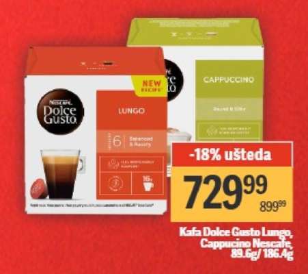 Kafa Dolce Gusto Lungo, Cappuccino Nescafe
