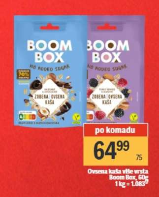 Ovsena kaša više vrsta Boom Box , 60g