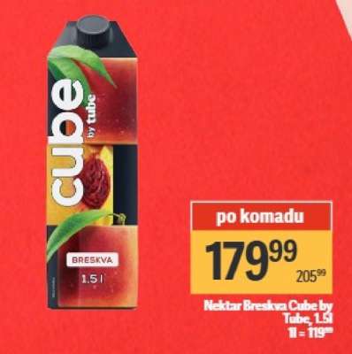 Nektar Breskva Cube by Tube, 1,5l