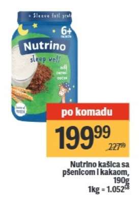 Nutrino kašica sa pšenicom i kakaom, 190g