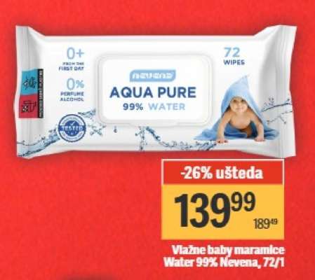 Vlažne baby maramice Water 99 Nevena 72/1
