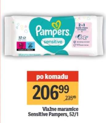 Vlažne maramice Sensitive Pampers 52/1