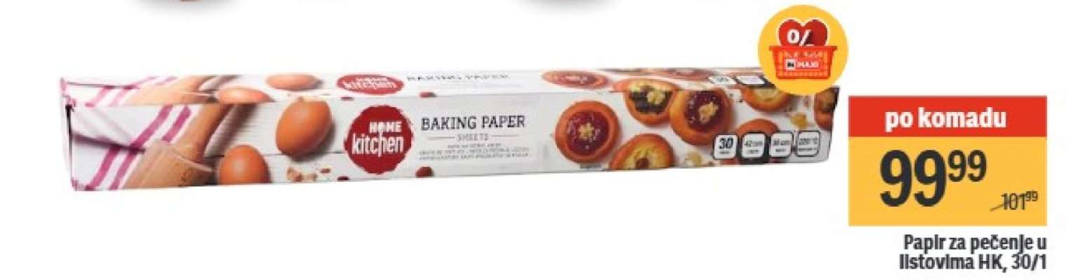 Papir za pečenje u listovima HK, 30/1