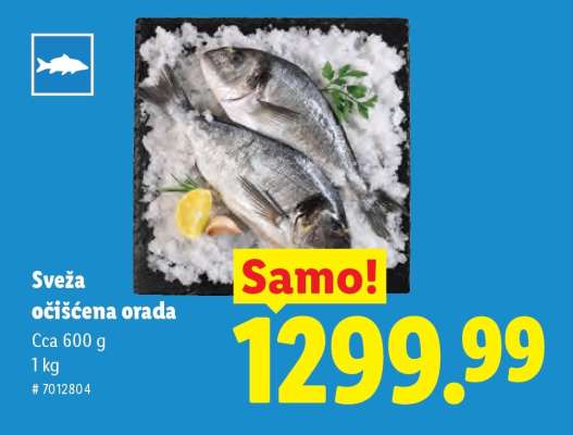 Sveža očišćena orada