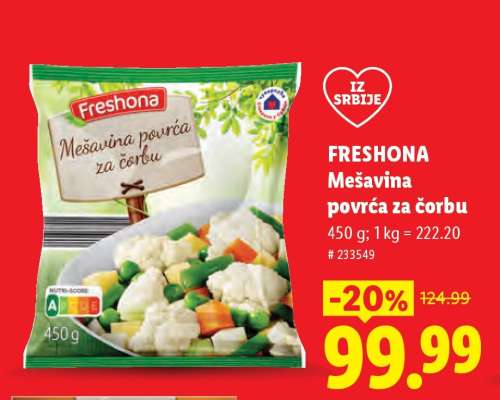 Freshona Mešavina povrća za čorbu