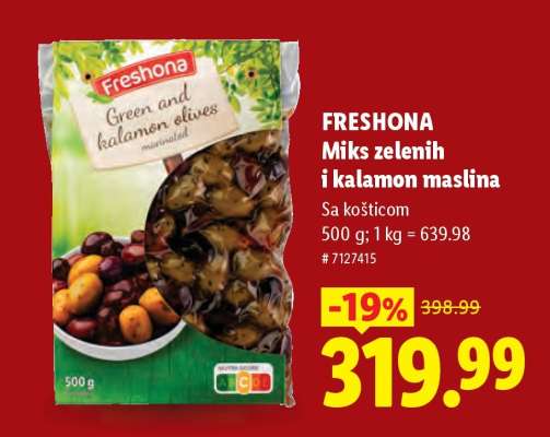 FRESHONA Miks zelenih i kalamon maslina