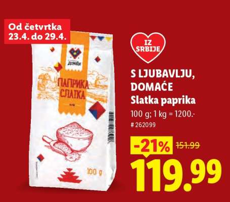 S ljubavlju, domaće Slatka paprika