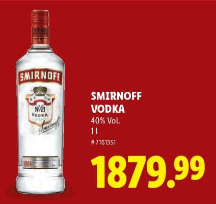 Smirnoff vodka