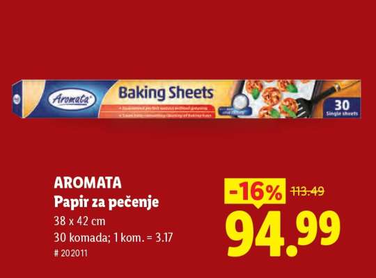 Aromata Papir za pečenje