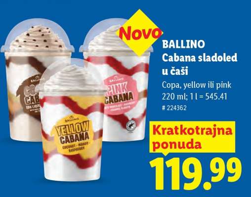 BALLINO Cabana sladoled u čaši