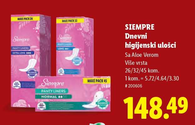 Siempre Dnevni higijenski ulošci