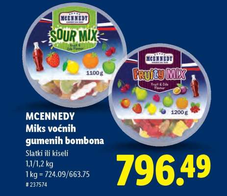 Mcennedy Miks voćnih gumenih bombona