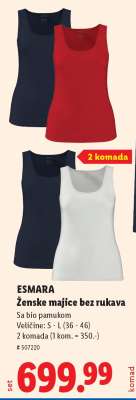 ESMARA Ženske majice bez rukava