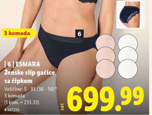 Ženske slip gaćice sa čipkom