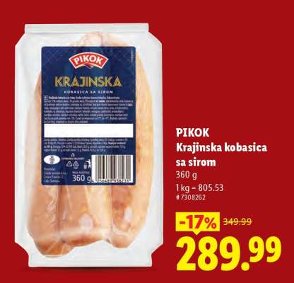 Pikok Krajinska kobasica sa sirom