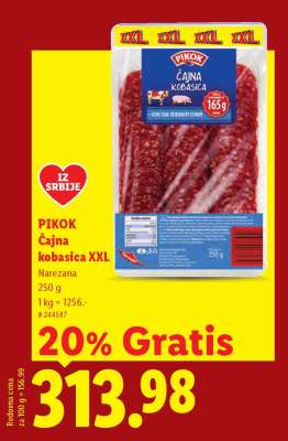 Pikok Čajna kobasica XXL