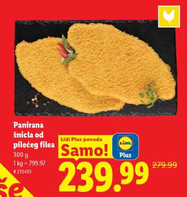 Panirana šnicla od pilećeg filea