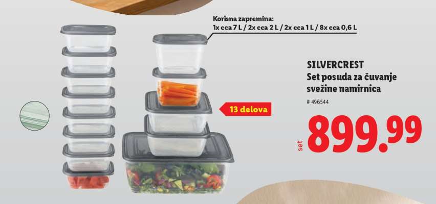 SILVERCREST Set posuda za čuvanje svežine namirnica