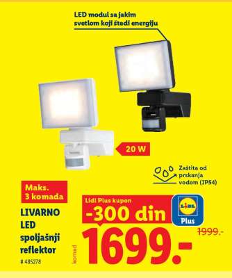 LIVARNO LED spoljašnji reflektor