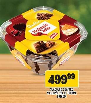 Sladoled Quattro Najlepše želje 1500ml Frikom