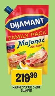Majonez Classic 540ml Dijamant