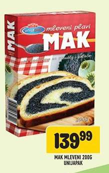 MAK MLEVENI 200G UNIJA PAK