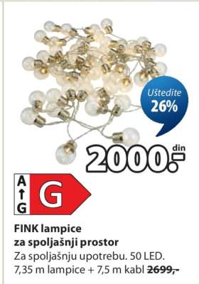 FINK lampice za spoljašnji prostor