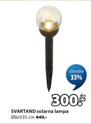 SVARTAND SOLARNA LAMPA