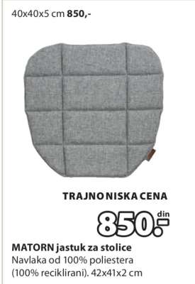 MATORN JASTUK ZA STOLICE