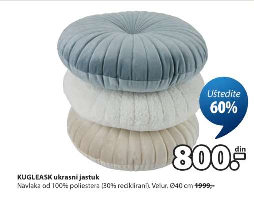 KUGLEASK UKRASNI JASTUK