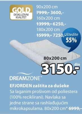 DREAMZONE EFJORDEN ZAŠTITA ZA DUŠEKE
