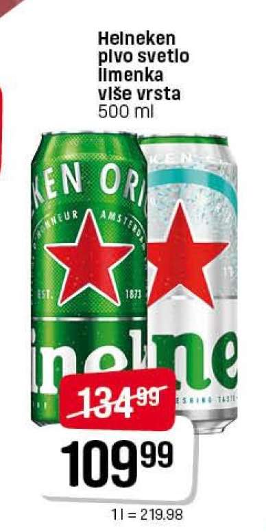 Heineken pivo svetlo limenka