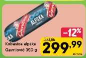 Kobasica alpska Gavrilović 350 g
