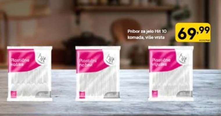 Pribor za jelo Hit 10 komada, više vrsta