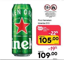 Pivo Heineken limenka 0.5 l