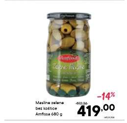 Masline zelene bez koštice Amfissa 680 g