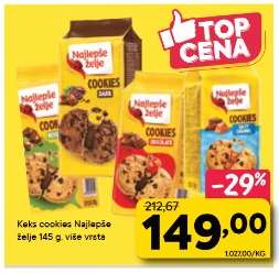 Keks Cookies Najlepše želje 145 g