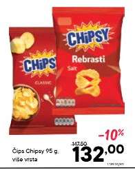 Čips Chipsy 95 g