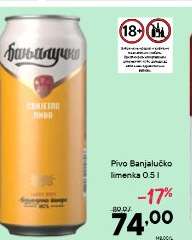 Pivo Banjalučko limenka 0.5 l