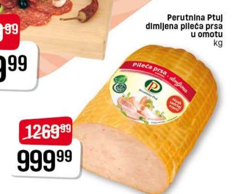 Perutnina Ptuj dimljena pileća prsa u omotu