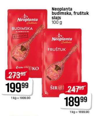 Neoplanta budimska, fruštuk slajs